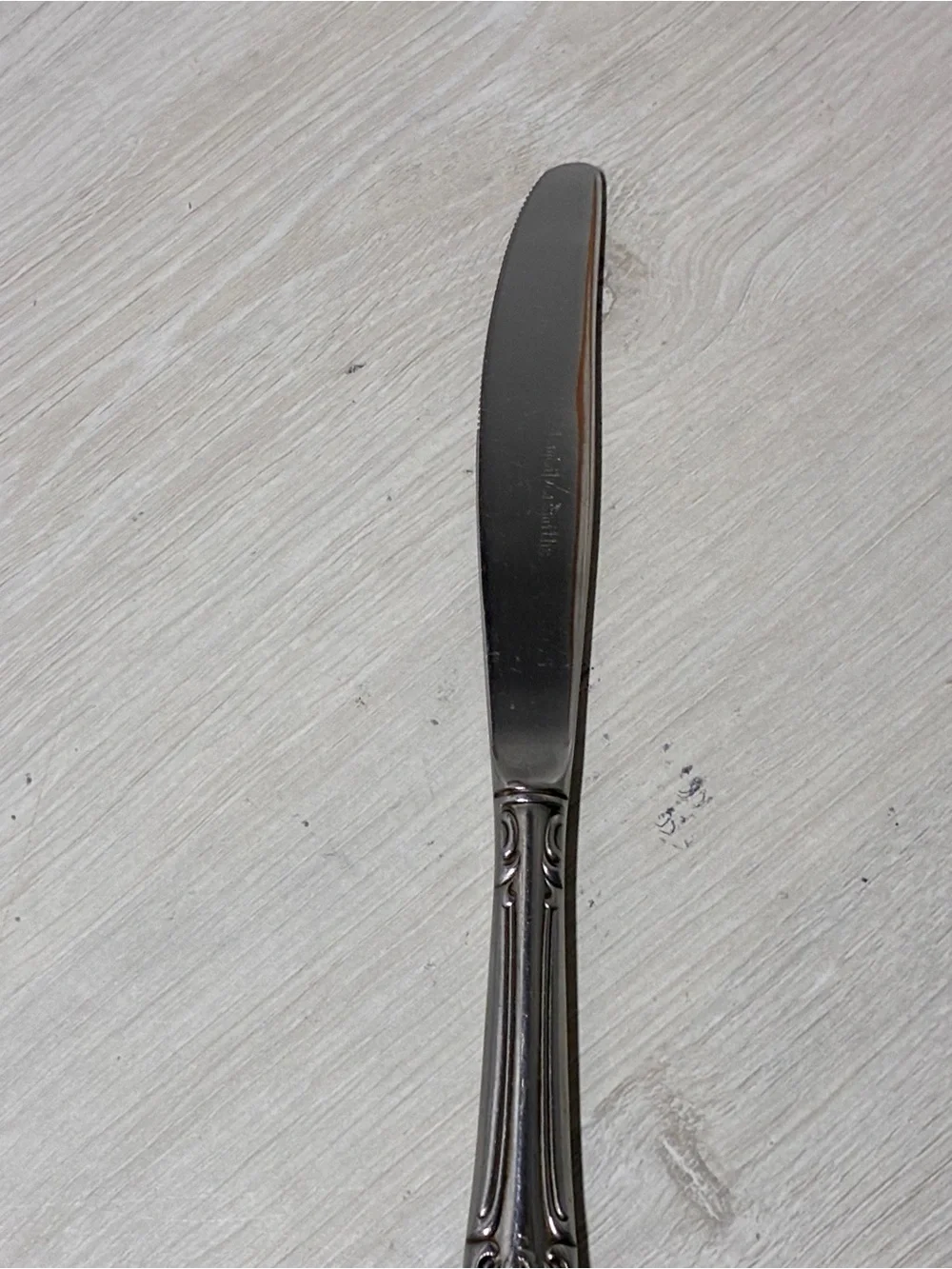 Salem Silversmiths VICTORIA Stainless Dinner Knife Glossy Floral Scroll Japan